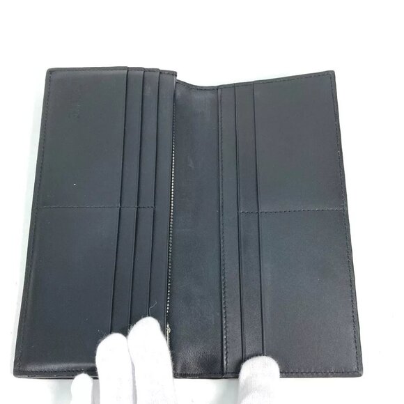 LOEWE Long wallet puzzle Two fold Long Wallet Leather Black - Picture 12 of 13